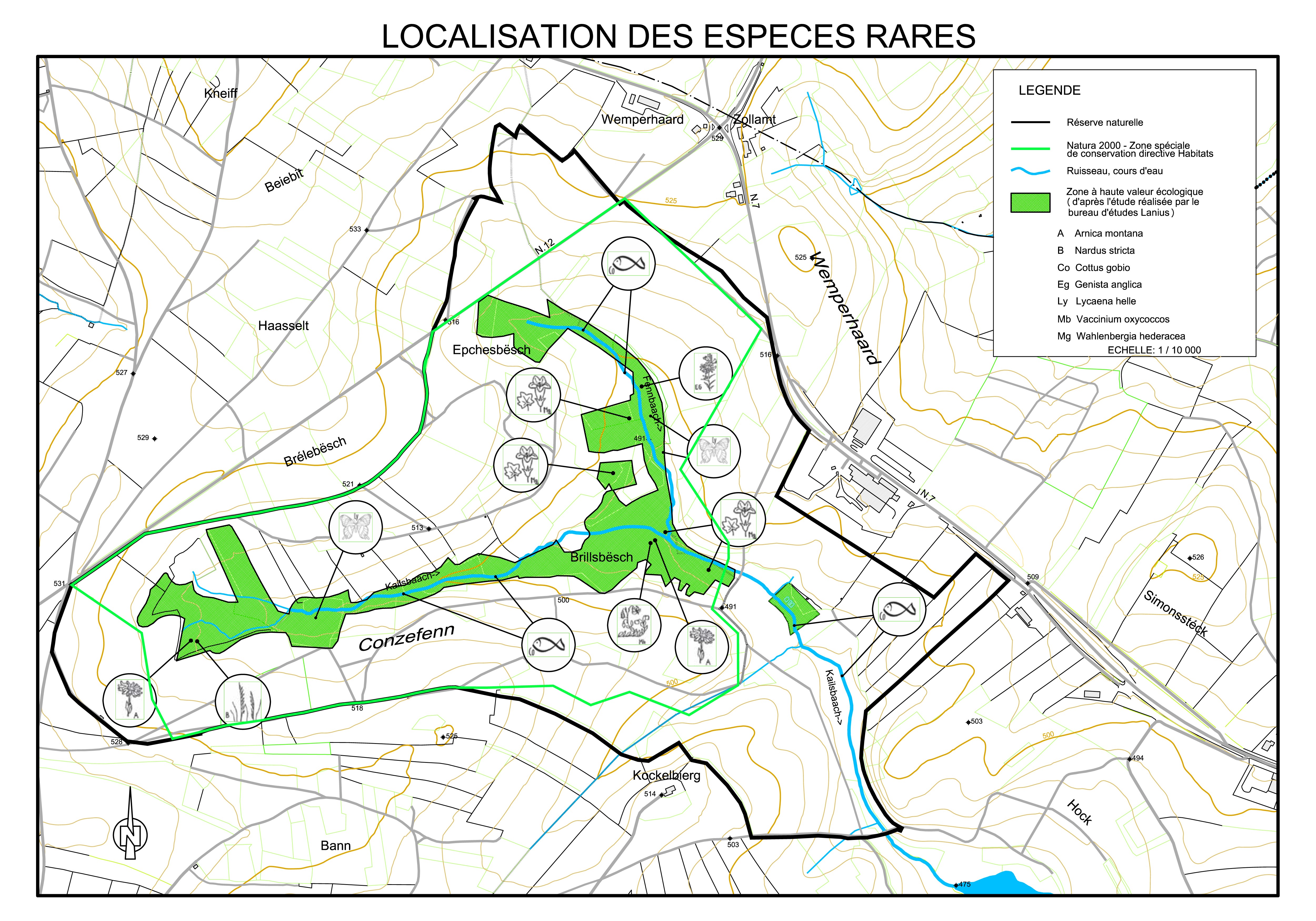 localisation des especes rares